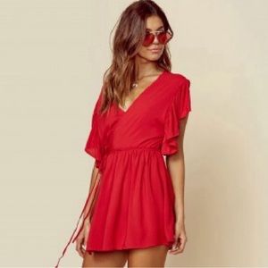 Indah Nile Wrap Mini Dress Coverup Size S/M